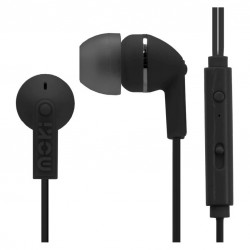 Moki Noise Isolation Earphones Plus Microphone - Black