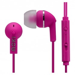 Moki Noise Isolation Earphones Plus Microphone - Pink