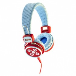 Moki Kids Safe Volume Limited Headphones - Blue & Red
