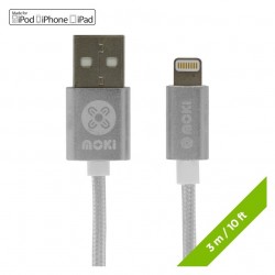 Moki Lightning Cable 3M Silver