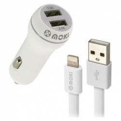 Moki Lightning Cable + Car Charger Pack