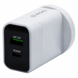 Moki PD & QC USB-A/C Wall Charger 20W