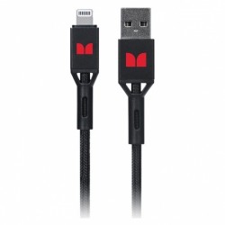 Monster Lightning to USB-A Braided Cable - Black 1.2m