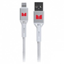 Monster Lightning to USB-A Braided Cable - White 1.2m