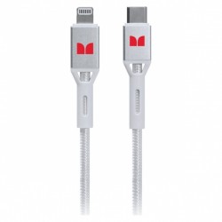 Monster Lightning to USB-C Braided Cable - White 1.2m