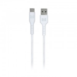 Monster USB-C to USB-A Thermo Plastic Elastometer Cable - White 2m