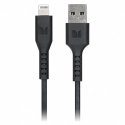 Monster Lightning to USB-A Thermo Plastic Elastometer Cable - Black 2m