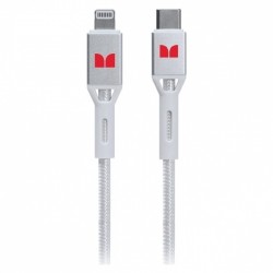 Monster Lightning to USB-C Braided Cable - White 2m