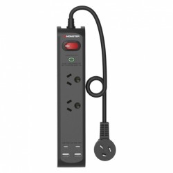 Monster Dual Socket Surge Protector Board with USB-C & USB-A Ports