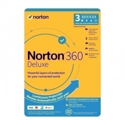 Norton 360 Deluxe Protection - 1 User 3 Devices 1 Year Sub
