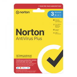 Norton AntiVirus Plus 2G - 1 User 3 Devices 1 Year Sub