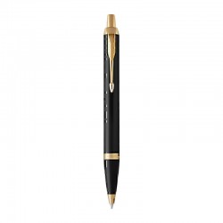 Parker IM Black Gd Trim Ballpoint Pen Md Blue