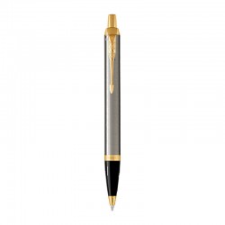 Parker IM Brushed Metal Ballpoint Pen Blue Tip