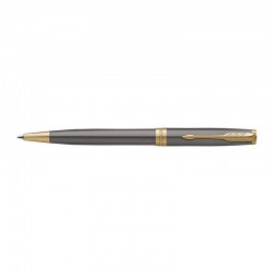 Parker Sonnet Grey Lacquer Gold Trim Ballpoint Pen