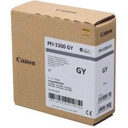 Canon PFI-3300GY Grey High Yield Genuine Ink Cartridge