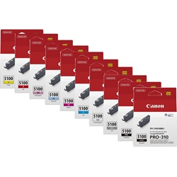 10 Pack Canon PFI-5100 Genuine Ink Cartridges