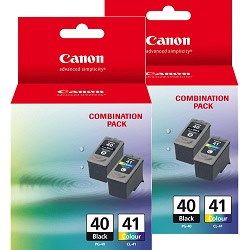 4 Pack Canon PG-40/CL-41 Genuine Bundle
