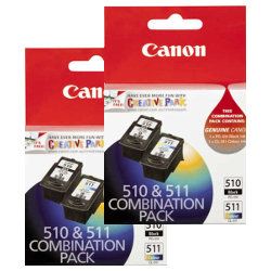 4 Pack Canon PG-510/CL-511 Genuine Bundle