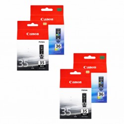 4 Pack Canon PGI-35 & CLI-36 Genuine Ink Cartridges