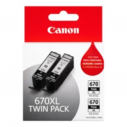 2 Pack Canon PGI-670XL Genuine Ink Cartridges