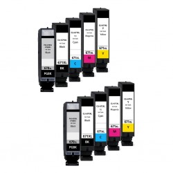 10 Pack Canon Compatible PGI-670XL/CLI-671XL Ink Cartridges