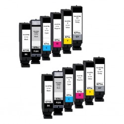 12 Pack Canon Compatible PGI-670XL/CLI-671XL Ink Cartridges