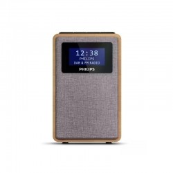 Philips Portable Wooden DAB/FM Clock Radio