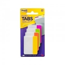 Post-It 686-PLOY Filing Tabs -  Pink Green Orange Yellow 50 x 38mm - Pack of 144