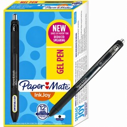 Paper Mate Inkjoy Retractable Gel Pen Black - Box of 12