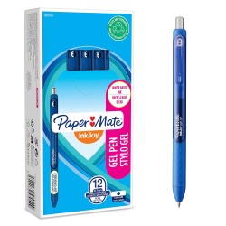 Paper Mate Inkjoy Retractable Gel Pen Blue - Box of 12