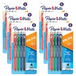 Paper Mate InkJoy Gel Pens .07mm - Business Assorted Colours - Pack of 4 - Box of 6