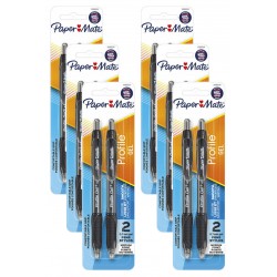 Paper Mate Profile Pen 0.7 Black - Pack of 2 - Box of 6