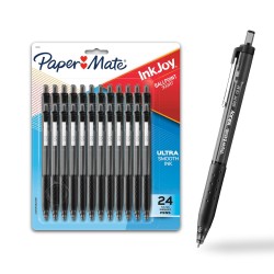 Paper Mate InkJoy 300RT Ballpoint Pens - Black - Pack of 4 - Box of 6