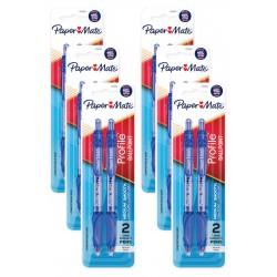 Paper Mate Profile Retractable 1.0 Ball Pen Blue - Pack of 2 - Box of 6