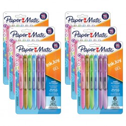Paper Mate InkJoy Gel Pens Retractable Pastel - Pack of 6 - Box of 6