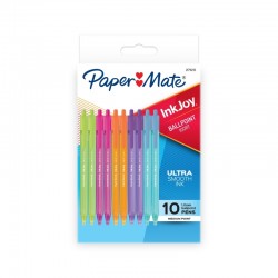 Paper Mate InkJ100RT Retractable Ballpoint Pen Assorted Fashion Colours - Pack of 10R - Box of 12