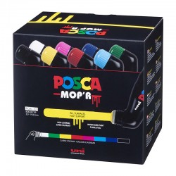 POSCA PC-M22 MOP'R Paint Markers Round Tip - Assorted Colours - Pack of 8