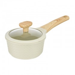 Resto Ran Beige Saucepan with Lid - Diameter 16cm