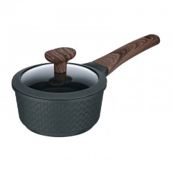 Resto Ran Black Saucepan with Lid - Diameter 16cm