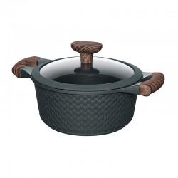 Resto Ran Black Casserole with Lid - Diameter 20cm