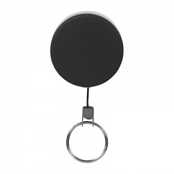 Rexel Retractable Keyholder Ring Black - Pack of 6