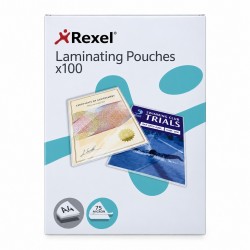 Rexel Laminating Pouch A4 75 Micron - Pack of 100