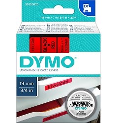 DYMO S0720870 Black on Red D1 Label Tape - 19mm x 7m