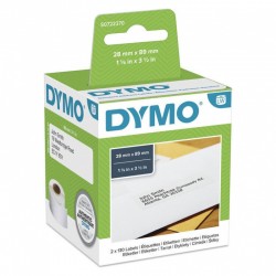 2 Pack DYMO S0722370 White Standard Address Paper LabelWriter Label Roll - 28mm x 89mm, 260 Labels