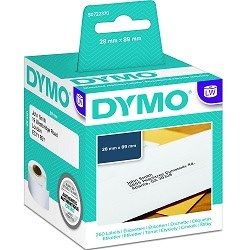 DYMO S0722370 White Standard Address Paper LabelWriter Label Roll - 28mm x 89mm, 260 Labels