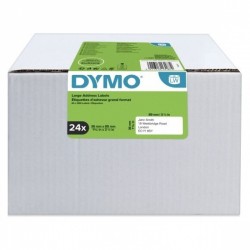 5 Pack DYMO S0722390 White Large Address Paper LabelWriter Label Roll - 36mm x 89mm Label, 260 Labels per Roll, 24 Rolls