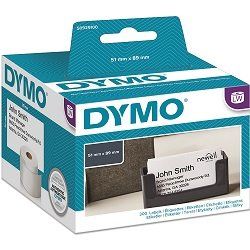 DYMO S0929100 Non-Adhesive Appointment / Name Badge Cards LabelWriter Label Roll - 51mm x 59mm, 300 Labels, 1 Roll
