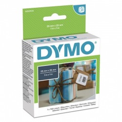 3 Pack DYMO S0929120 White Square Removable Multi Purpose LabelWriter Label Roll - 25mm x 25mm, 750 Labels, 1 Roll