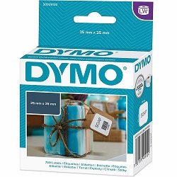 DYMO S0929120 White Square Removable Multi Purpose LabelWriter Label Roll - 25mm x 25mm, 750 Labels, 1 Roll