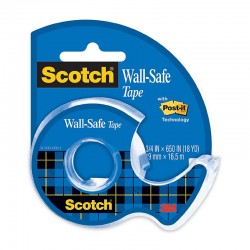 Scotch 183-EF Wall-Safe Tape - 19 x 16.5mm - Box of 12